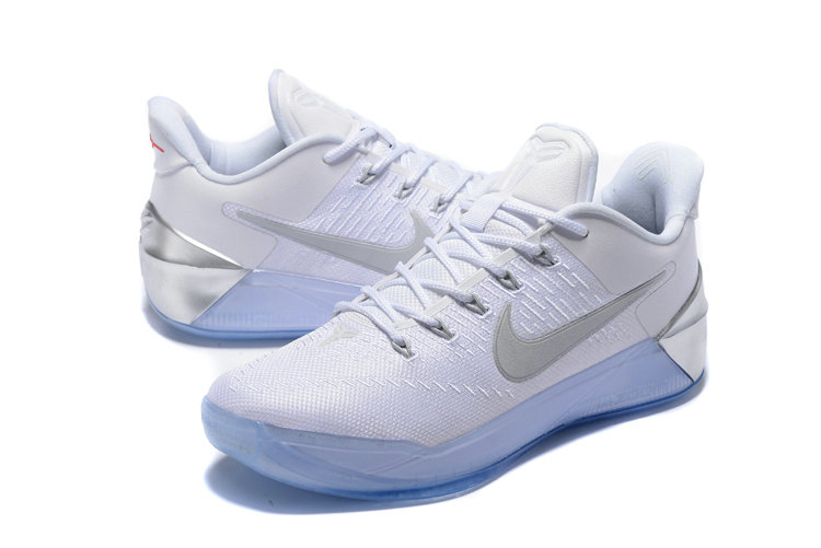 Nike Kobe AD White Silver Blue Basketball Shoes